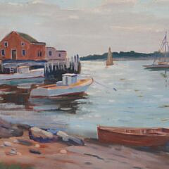 F. Bene Oil on Canvas “Harbor Scene”