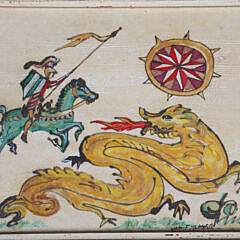 John Lochtefeld Oil on Board “St. George and the Dragon”