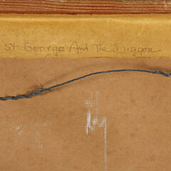 John Lochtefeld Oil on Board “St. George and the Dragon”