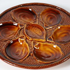 14 St. Cleueot France Ceramic Oyster Plates