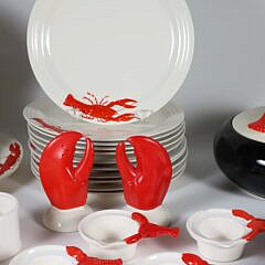 Lobster Dinner Service Made in Czechoslovakia