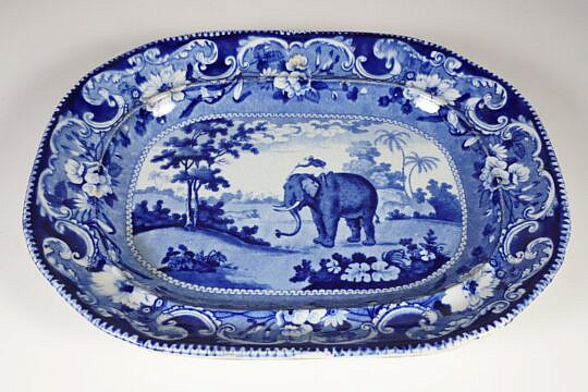 Historic Staffordshire Platter "Elephant"