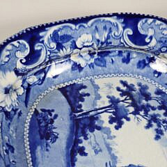 Enoch Wood Historic Staffordshire Transfer-Printed Ceramic Platter “Elephant”, From the Sporting Series