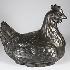 Large Steel Nesting Chicken Sculpture