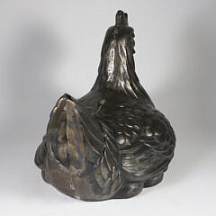 Large Steel Nesting Chicken Sculpture