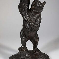 Carved Black Forest Bear with Cornucopia, 19th Century 