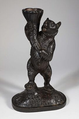 Carved Black Forest Bear with Cornucopia, 19th Century 