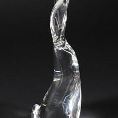 Signed Steuben Clear Glass  Rabbit