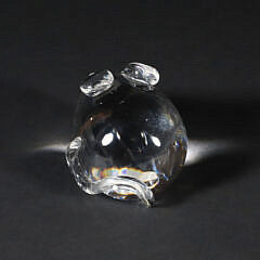 Signed Steuben Clear Glass Mouse