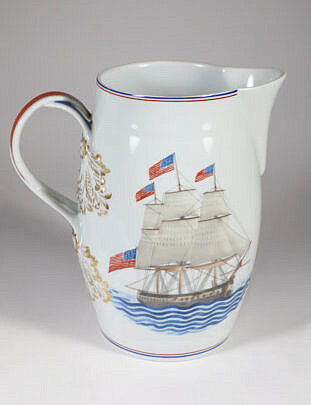 Mottahedea "U.S. Constitution" Decorated Porcelain Pitcher