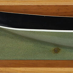 Carved and Painted Half Hull Model on Plank