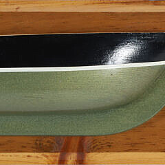 Carved and Painted Half Hull Model on Plank