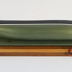 Carved and Painted Half Hull Model on Plank