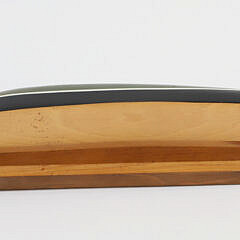 Carved and Painted Half Hull Model on Plank
