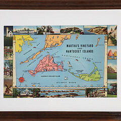 Rare Framed Nantucket and Martha