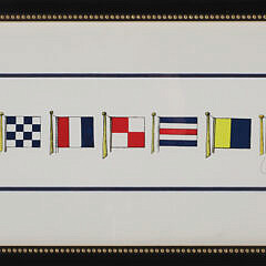 Contemporary Nantucket Signal Flags Lithograph