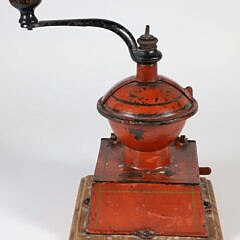 “Grand Union Tea Company” Polychrome Cast Iron Grinder, 19th Century