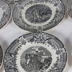 Set of 11  Digoin & Sarreguemines Napoleonic Historic Plates