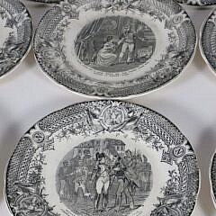 Set of 11  Digoin & Sarreguemines Napoleonic Historic Plates