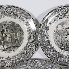 Set of 11  Digoin & Sarreguemines Napoleonic Historic Plates
