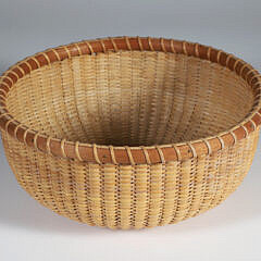 Nantucket Lightship Basket Museum Round Open Basket, Circa 2015