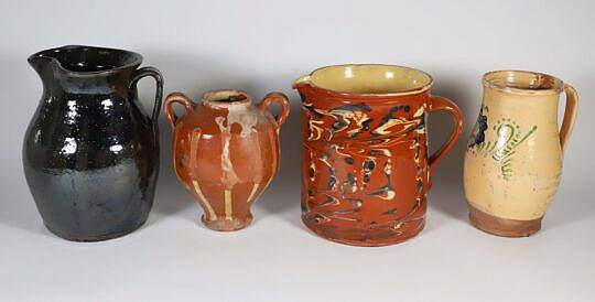 Four Continental Pottery Vessels