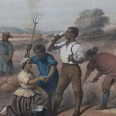 Period Colored Lithograph “Life of George Washington The Farmer”, 19th Century