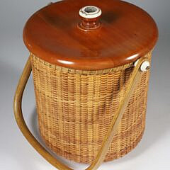 Jean m. Valerio Woven Nantucket Ice Bucket, circa 1998