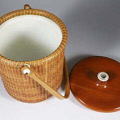 Jean m. Valerio Woven Nantucket Ice Bucket, circa 1998