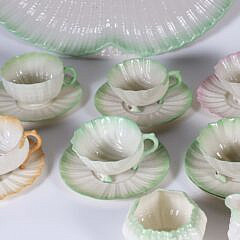 Set of Belleek Shell Motif Fine China, Fermanagh Ireland