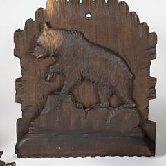 Group of Three Vintage Carved Black Forest Artifacts