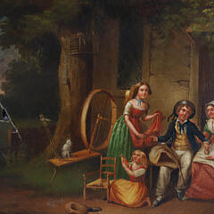 Mid 19th Century English School Oil on Canvas “The Jolly Tars Return”