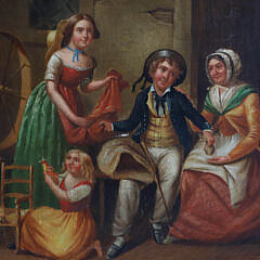 Mid 19th Century English School Oil on Canvas “The Jolly Tars Return”