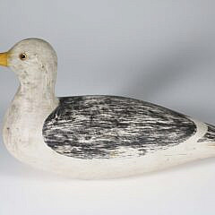Vintage American Folk Art Painted Seagull Decoy