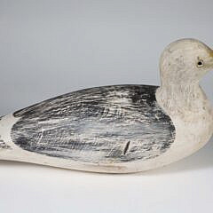 Vintage American Folk Art Painted Seagull Decoy