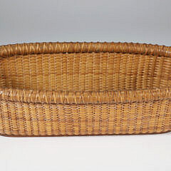 Charles Maguire Woven Nantucket Bread Basket, signed upon the base 