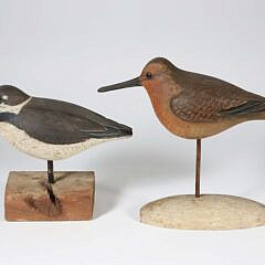 Two Vintage David B. Ward Shorebird Snipe Decoys