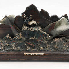 Rare Ahab the Whale Mechanical Sculpture, 19th Century