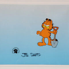 Jim Davis Animation Cell “Garfield Holding the Shovel”, circa 1999