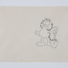 Jim Davis Animation Cell “Garfield Holding the Shovel”, circa 1999