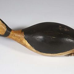 Vintage Folk Art Swimming Bufflehead Duck Decoy