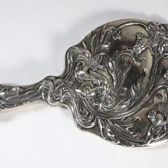 Five Piece Sterling Silver Art Nouveau Dresser Set