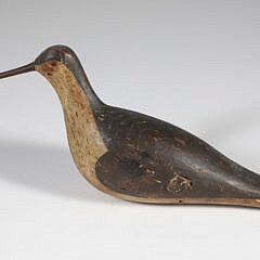 Antique American Folk Art Shorebird Decoy, Original Paint