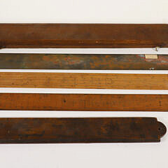 Boxed Brass Flat Rule By H. Hughes & Son, London