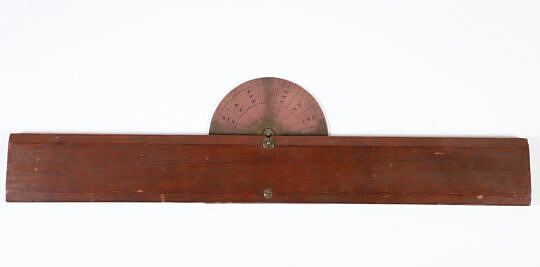 Brass and Wood Directional Rule by L. Morgan & Son, 650 E. 12 Street, New York