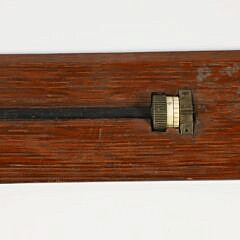 Antique Wood Rolling Parallel Rule with Brass Fittings