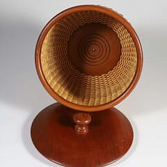 Contemporary Covered Pedestal Nantucket Basket, circa 2015