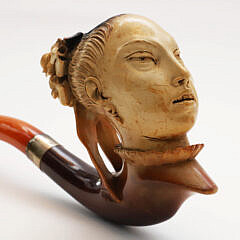 Fine Meerschaum Pipe Depicting the Bust of a Lady