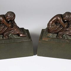 Pair of Patina Bronze Ladies