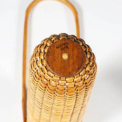 Paul Willer Nantucket Basket Woven Bud Vase, circa 1979